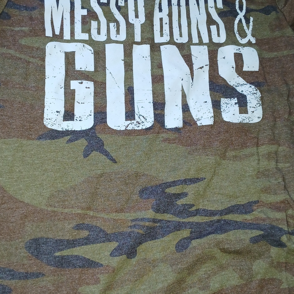 Camo Women Shirt with Graphic Print